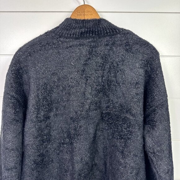 Wild Fable Sparkle Mock Neck Cropped Pullover Sweater Black sz L - Picture 8 of 8